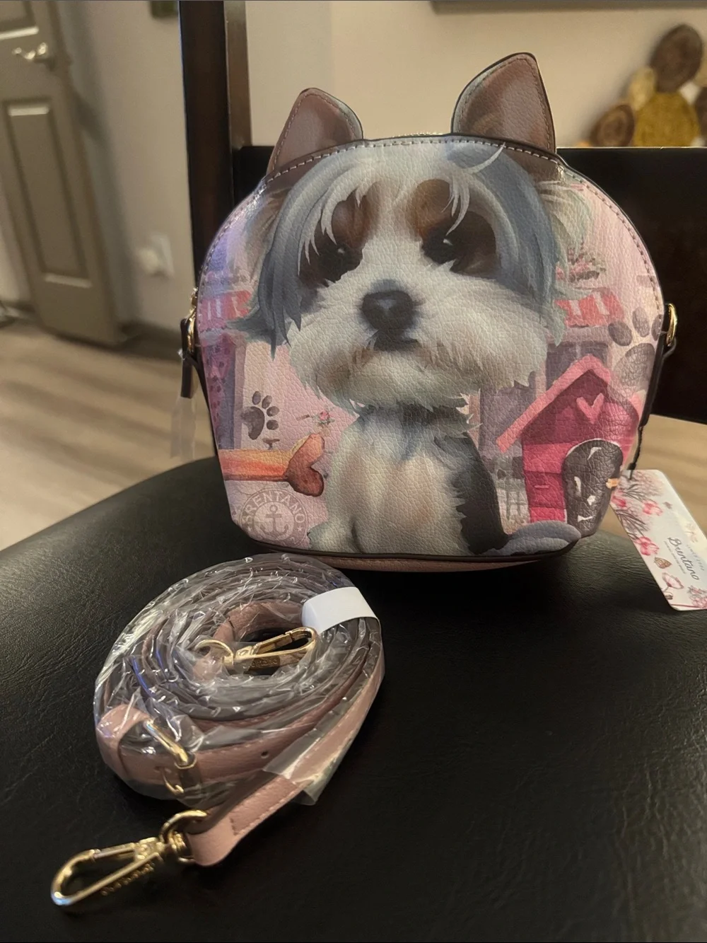 😊Brentano Cozy Yorkie Boutique Crossbody Bag❣️BRAND NEW